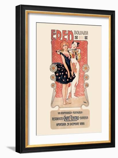 Eden: Ristorante-Caffe-Teatro-Birreria-Leopoldo Metlicovitz-Framed Art Print