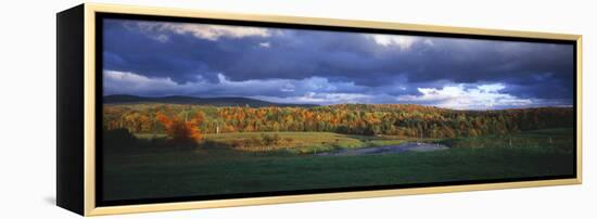 Eden, View of Field, Northeast Kingdom, Vermont, USA-Walter Bibikow-Framed Premier Image Canvas