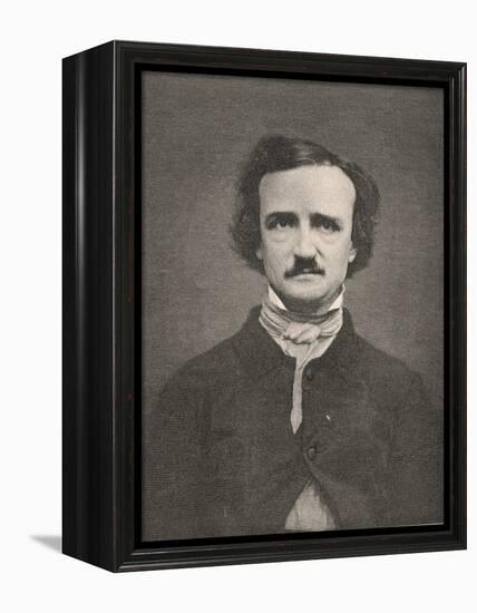 Edgar Allan Poe American Writer-Timothy Cole-Framed Premier Image Canvas