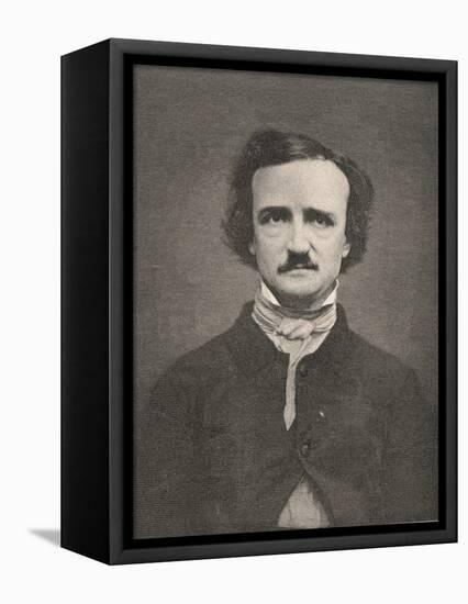 Edgar Allan Poe American Writer-Timothy Cole-Framed Premier Image Canvas