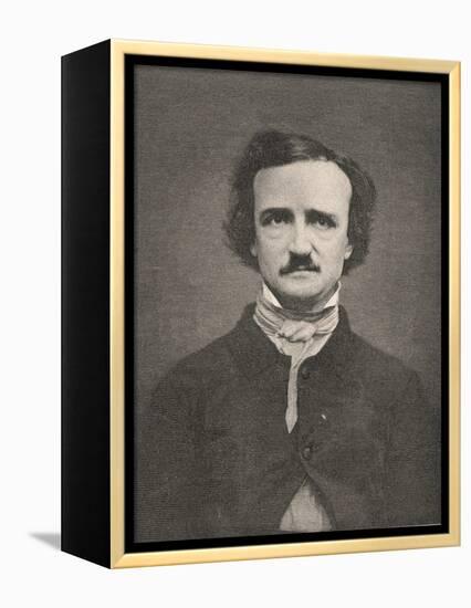 Edgar Allan Poe American Writer-Timothy Cole-Framed Premier Image Canvas