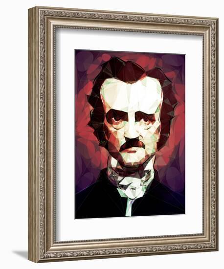 Edgar Allan Poe-Enrico Varrasso-Framed Art Print