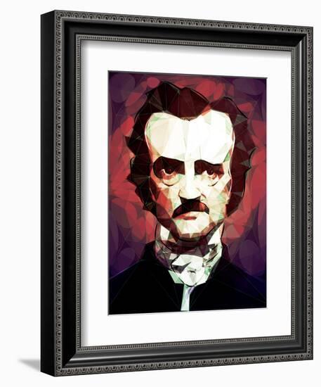 Edgar Allan Poe-Enrico Varrasso-Framed Art Print