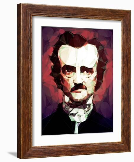 Edgar Allan Poe-Enrico Varrasso-Framed Art Print