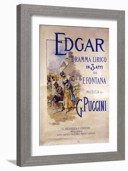 Edgar by Composer Giacomo Puccini (1858-1924) (Poster)-Adolfo Hohenstein-Framed Giclee Print