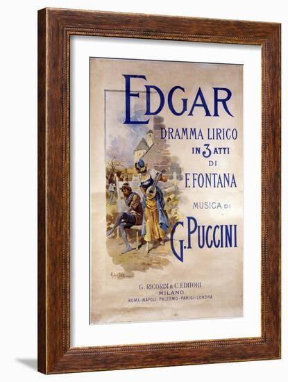 Edgar by Composer Giacomo Puccini (1858-1924) (Poster)-Adolfo Hohenstein-Framed Giclee Print