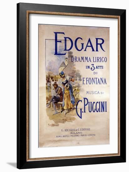 Edgar by Composer Giacomo Puccini (1858-1924) (Poster)-Adolfo Hohenstein-Framed Giclee Print