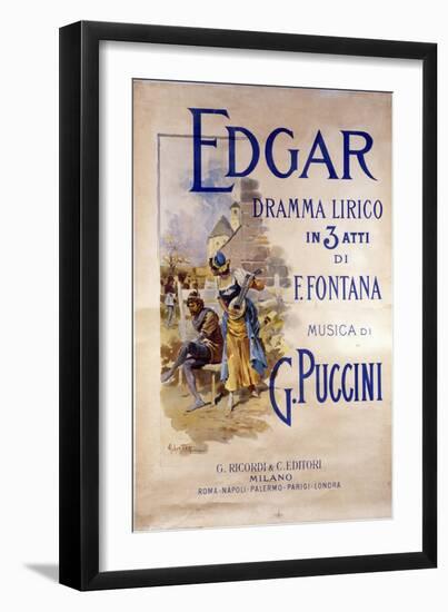 Edgar by Composer Giacomo Puccini (1858-1924) (Poster)-Adolfo Hohenstein-Framed Giclee Print