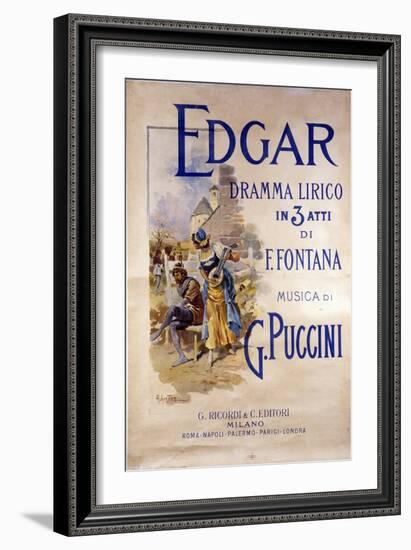 Edgar by Composer Giacomo Puccini (1858-1924) (Poster)-Adolfo Hohenstein-Framed Giclee Print