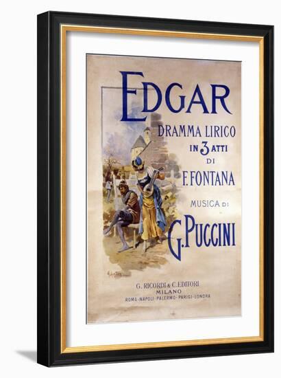 Edgar by Composer Giacomo Puccini (1858-1924) (Poster)-Adolfo Hohenstein-Framed Giclee Print