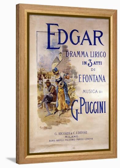 Edgar by Composer Giacomo Puccini (1858-1924) (Poster)-Adolfo Hohenstein-Framed Premier Image Canvas