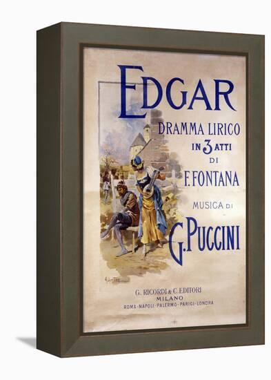 Edgar by Composer Giacomo Puccini (1858-1924) (Poster)-Adolfo Hohenstein-Framed Premier Image Canvas