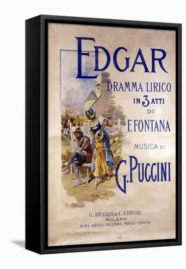 Edgar by Composer Giacomo Puccini (1858-1924) (Poster)-Adolfo Hohenstein-Framed Premier Image Canvas