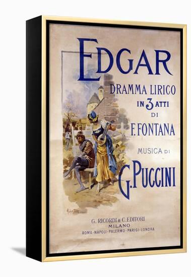 Edgar by Composer Giacomo Puccini (1858-1924) (Poster)-Adolfo Hohenstein-Framed Premier Image Canvas