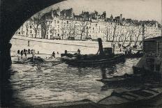 'Quai de l'Hotel de Ville', 1915-Edgar Chahine-Framed Giclee Print
