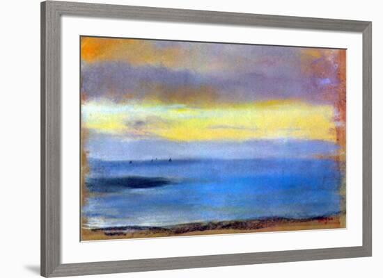 Edgar Degas Coastal Strip at Sunset-Edgar Degas-Framed Art Print