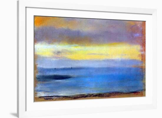 Edgar Degas Coastal Strip at Sunset-Edgar Degas-Framed Art Print