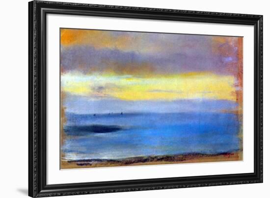 Edgar Degas Coastal Strip at Sunset-Edgar Degas-Framed Art Print