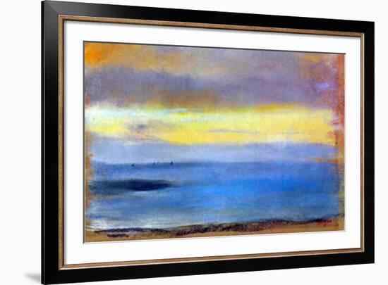 Edgar Degas Coastal Strip at Sunset-Edgar Degas-Framed Art Print