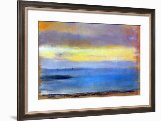 Edgar Degas Coastal Strip at Sunset-Edgar Degas-Framed Art Print