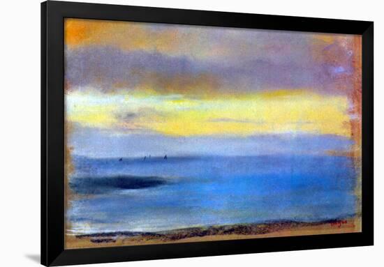 Edgar Degas Coastal Strip at Sunset-Edgar Degas-Framed Art Print