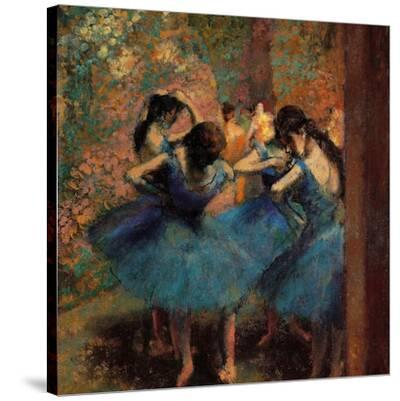【良品】Dancers at Rest バレリーナ 絵画 青 Dancers in Blue (Danseuses Bleues)' Giclee Print - Edgar