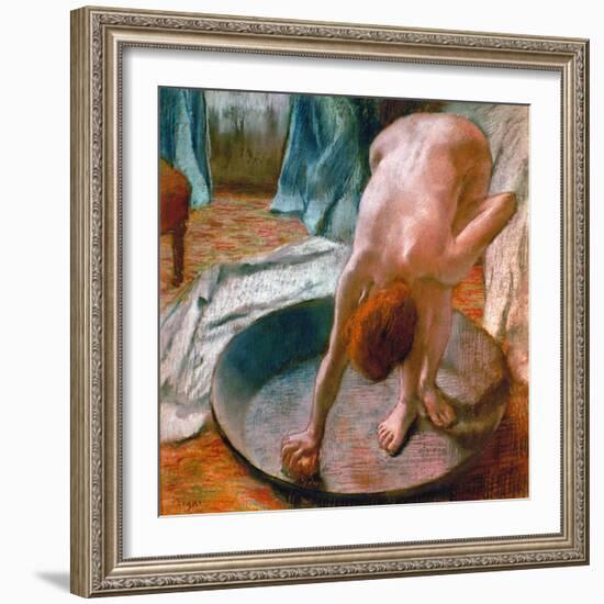 Edgar Degas: The Tub, 1886-Edgar Degas-Framed Premium Giclee Print