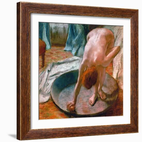 Edgar Degas: The Tub, 1886-Edgar Degas-Framed Premium Giclee Print