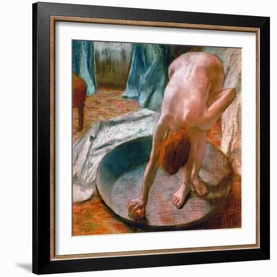 Edgar Degas: The Tub, 1886-Edgar Degas-Framed Premium Giclee Print