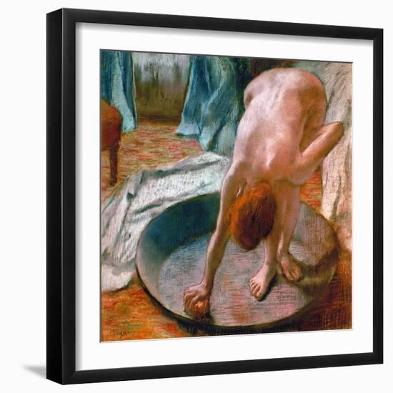 Edgar Degas: The Tub, 1886-Edgar Degas-Framed Premium Giclee Print