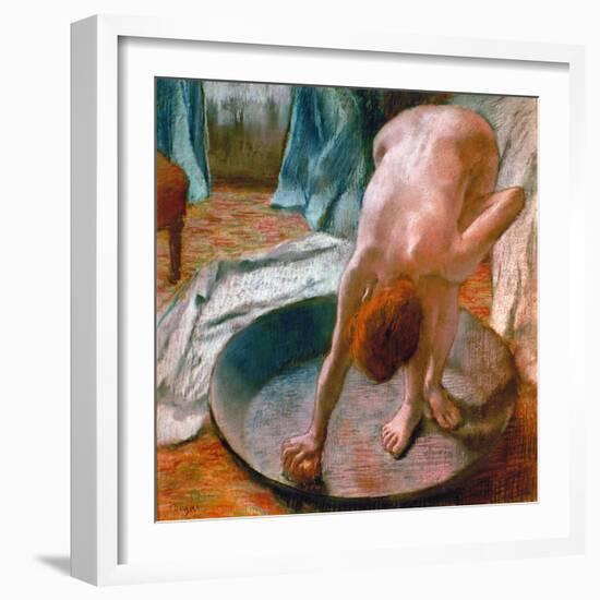 Edgar Degas: The Tub, 1886-Edgar Degas-Framed Premium Giclee Print