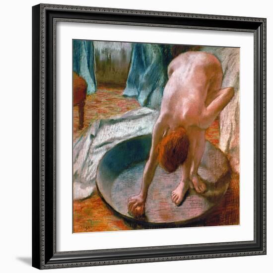 Edgar Degas: The Tub, 1886-Edgar Degas-Framed Premium Giclee Print
