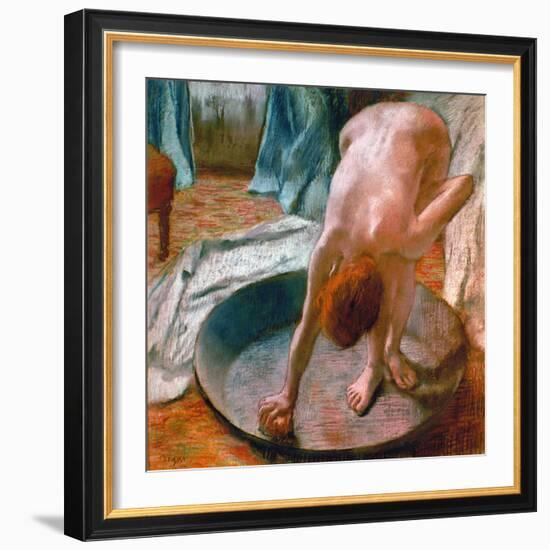 Edgar Degas: The Tub, 1886-Edgar Degas-Framed Premium Giclee Print