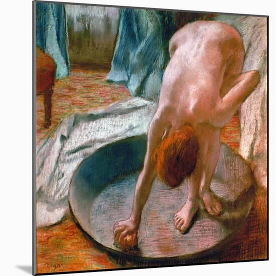 Edgar Degas: The Tub, 1886-Edgar Degas-Mounted Giclee Print