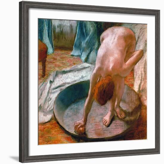 Edgar Degas: The Tub, 1886-Edgar Degas-Framed Giclee Print