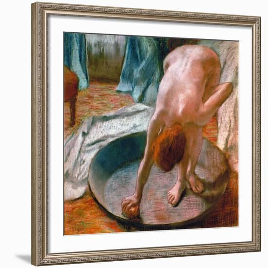 Edgar Degas: The Tub, 1886-Edgar Degas-Framed Giclee Print