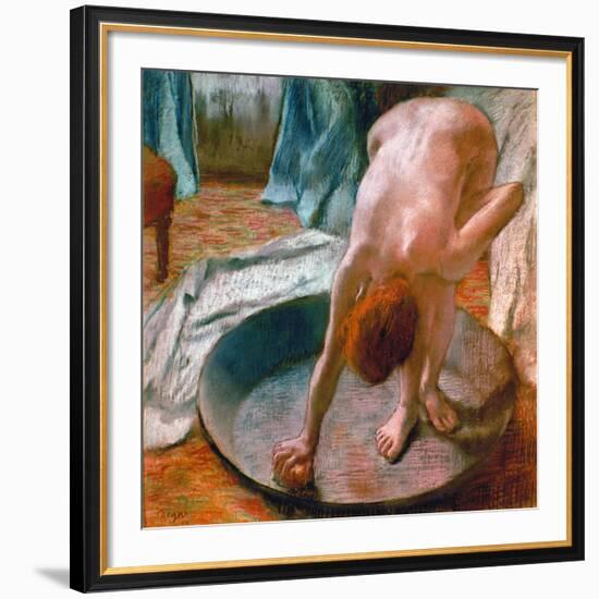 Edgar Degas: The Tub, 1886-Edgar Degas-Framed Giclee Print