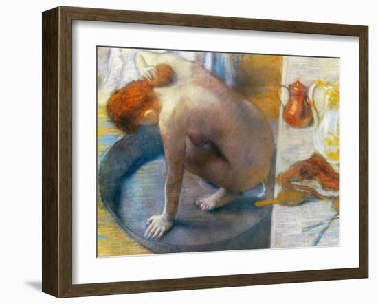 Edgar Degas: The Tub, 1886-Edgar Degas-Framed Giclee Print