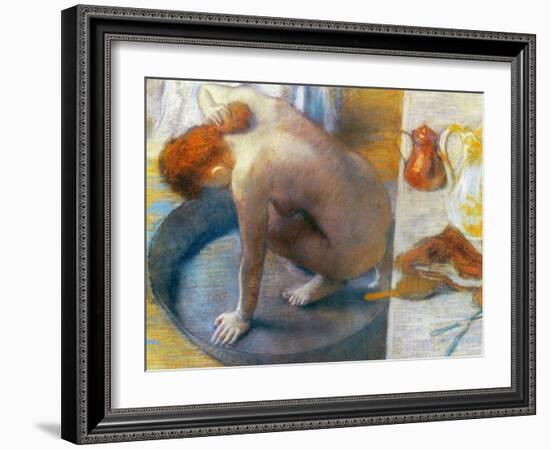 Edgar Degas: The Tub, 1886-Edgar Degas-Framed Giclee Print