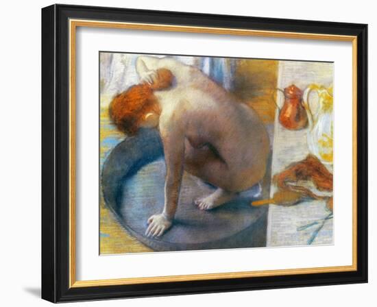 Edgar Degas: The Tub, 1886-Edgar Degas-Framed Giclee Print