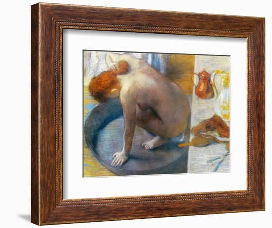 Edgar Degas: The Tub, 1886-Edgar Degas-Framed Giclee Print