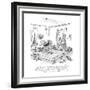 "Edgar, please run down to the shopping center right away, and get some mi?" - New Yorker Cartoon-George Booth-Framed Premium Giclee Print