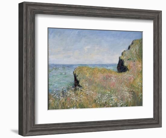 Edge of the Cliff, Pourville, 1882-Claude Monet-Framed Giclee Print