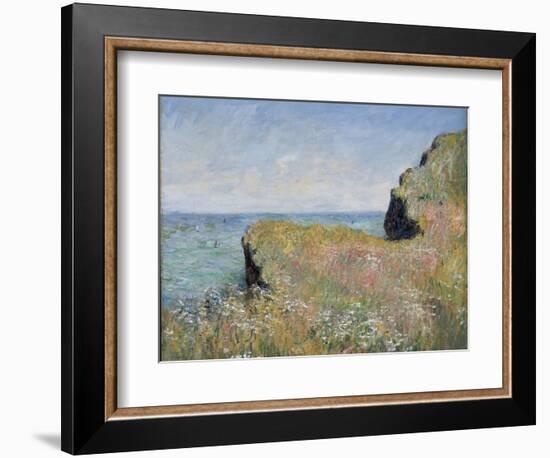 Edge of the Cliff, Pourville, 1882-Claude Monet-Framed Giclee Print