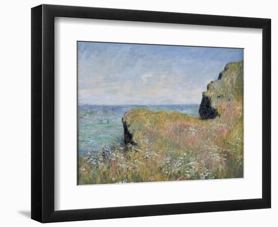 Edge of the Cliff, Pourville, 1882-Claude Monet-Framed Giclee Print