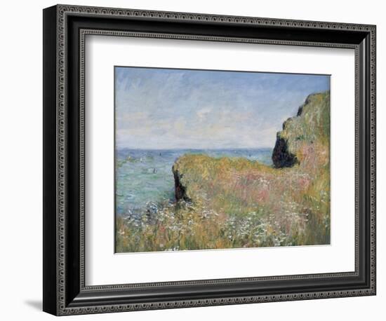 Edge of the Cliff, Pourville, 1882-Claude Monet-Framed Giclee Print