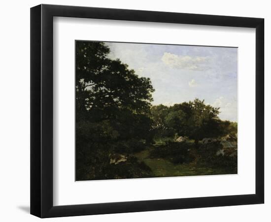 Edge of the Forest in Fountainbleau, c.1865-Frederic Bazille-Framed Giclee Print