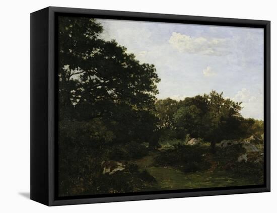 Edge of the Forest in Fountainbleau, c.1865-Frederic Bazille-Framed Premier Image Canvas