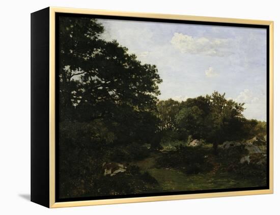 Edge of the Forest in Fountainbleau, c.1865-Frederic Bazille-Framed Premier Image Canvas