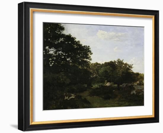 Edge of the Forest in Fountainbleau, c.1865-Frederic Bazille-Framed Giclee Print